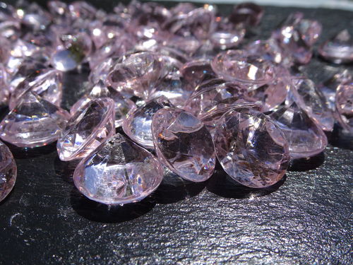 50 Stück Deko Diamanten rosa Ø 20 mm