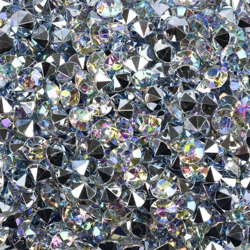 130 Stück Spiegel Diamanten Ø 10 mm, Farbe: irisierend