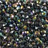 130 Stück Spiegel Diamanten Ø 10 mm, Farbe: schwarz irisierend