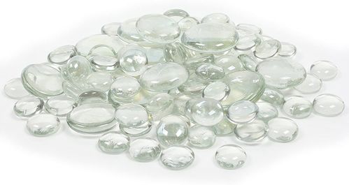 0,5 kg PEBBLES 15-40mm Glassteine Glasnuggets, Farbe: natur (deetjen & meyer)